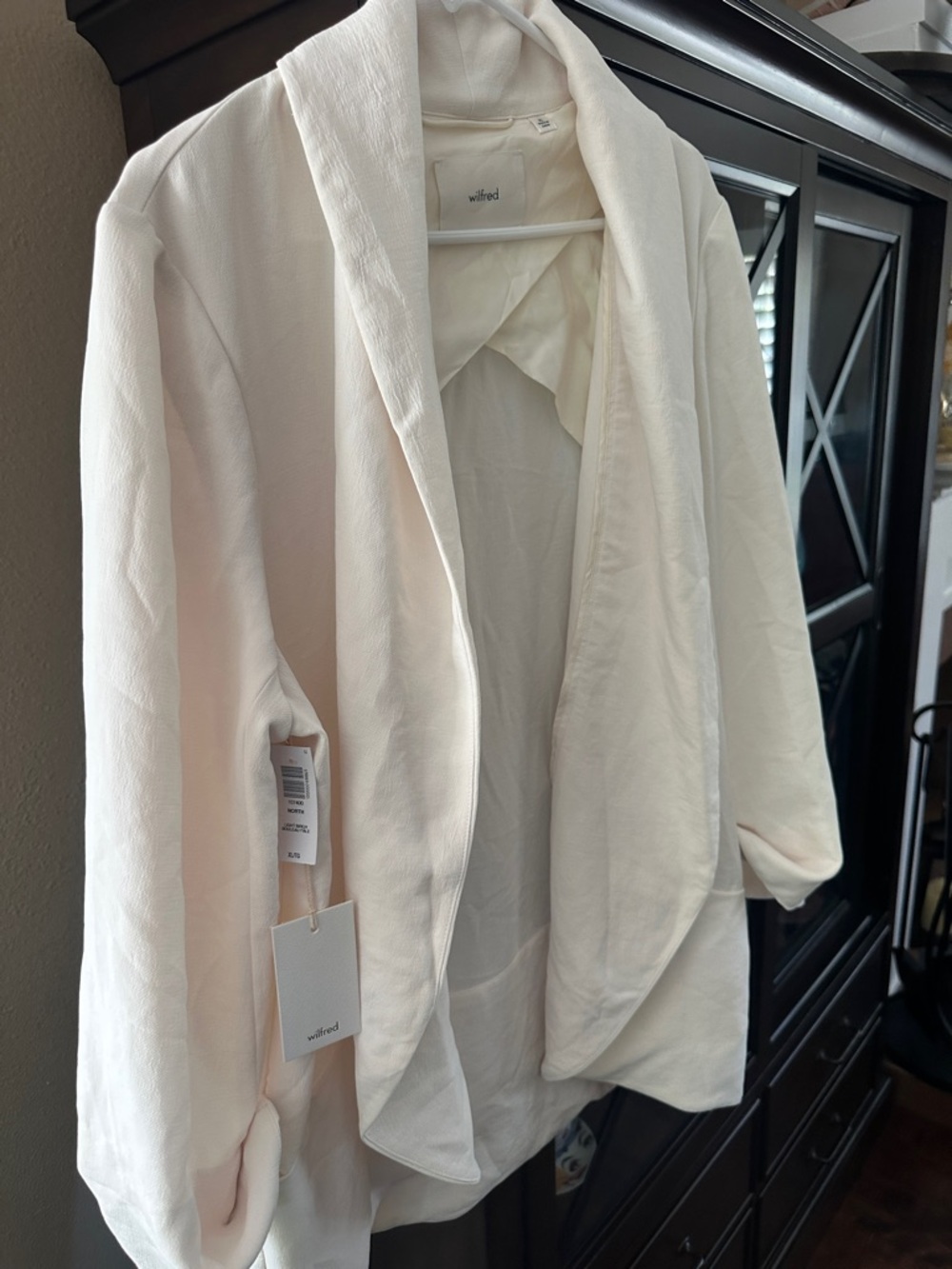 Wilfred Ivory Draped Open Blazer
